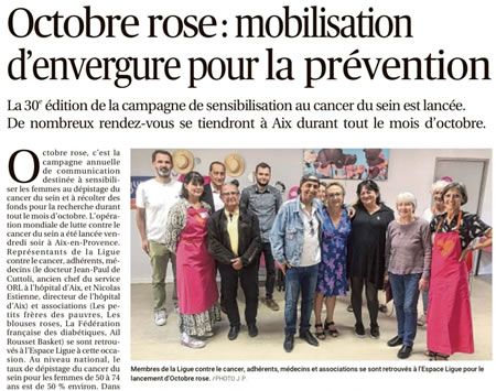2023 10 04 La Provence Aix Prevention cancer sein octobre rose V