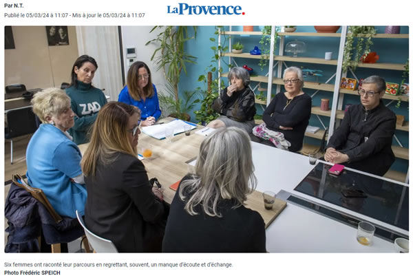 2024 03 La Provence Table ronde :  des femmes militent pour des groupes de parole autour du cancer et parcours de soin