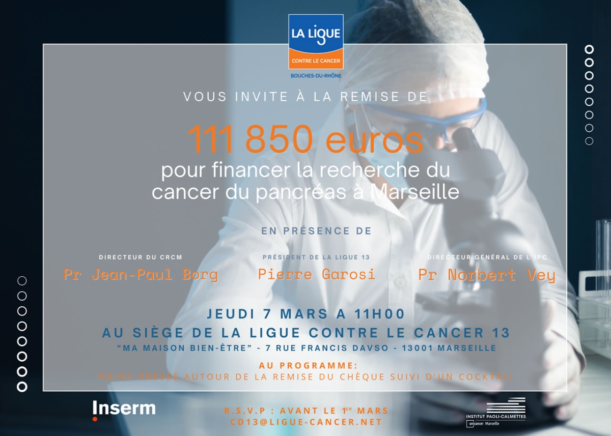 Plus de 110 000 euros  pour financer la recherche sur le cancer du pancréas