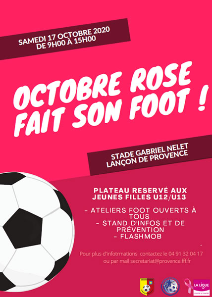 Octobre Rose fait son foot à Lançon de Provence !