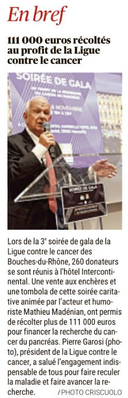 2023 11 10 La Provence 110000euros recoltes gala