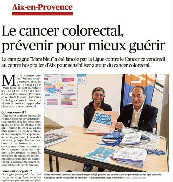 2024 03 La Provence Article MarsBleu Aix